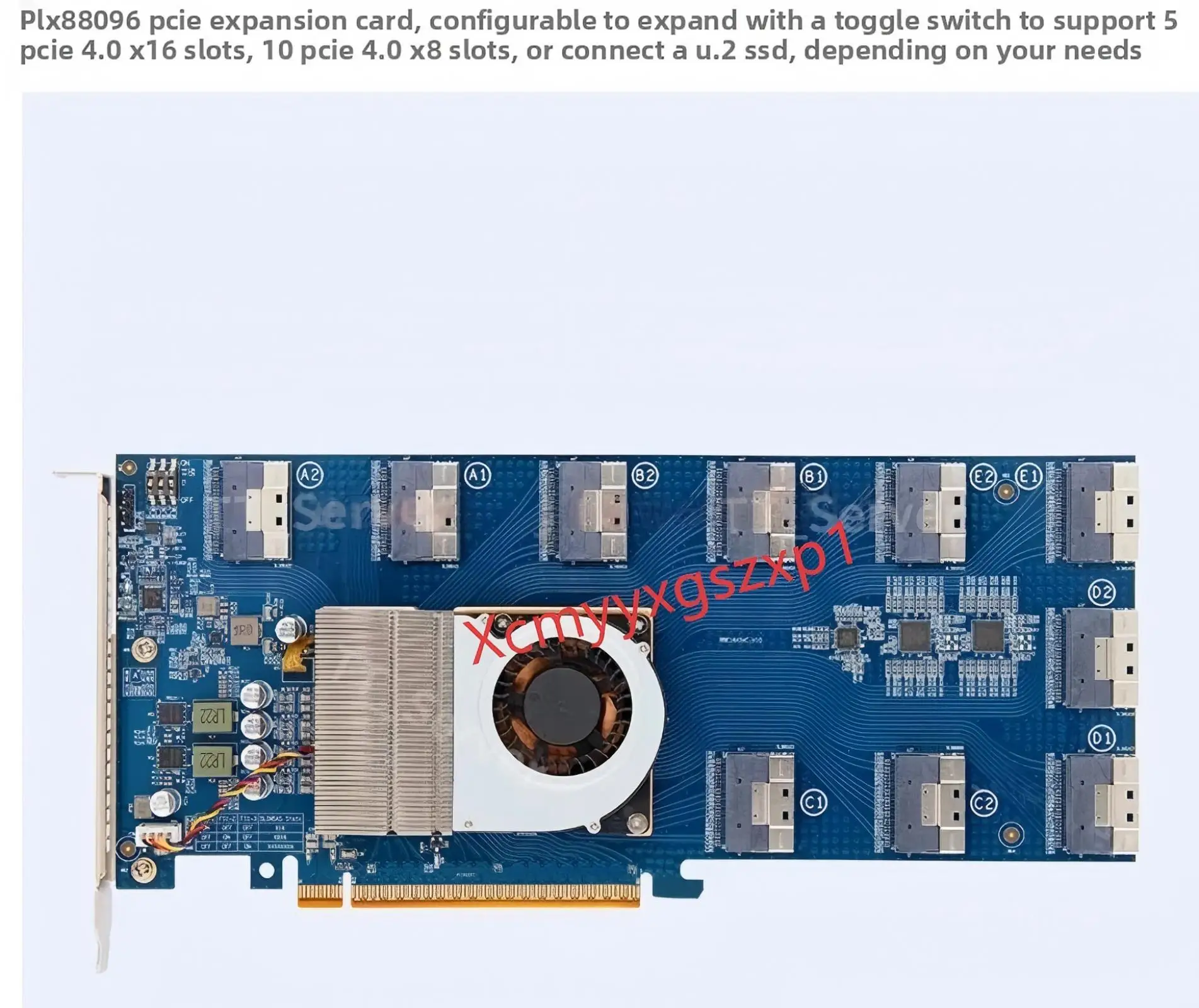 PLX88096 Expansion Card PCIe 4.0 TO 10*SFF-8654 5 *PCI-E 16X 10* PCIE 8X