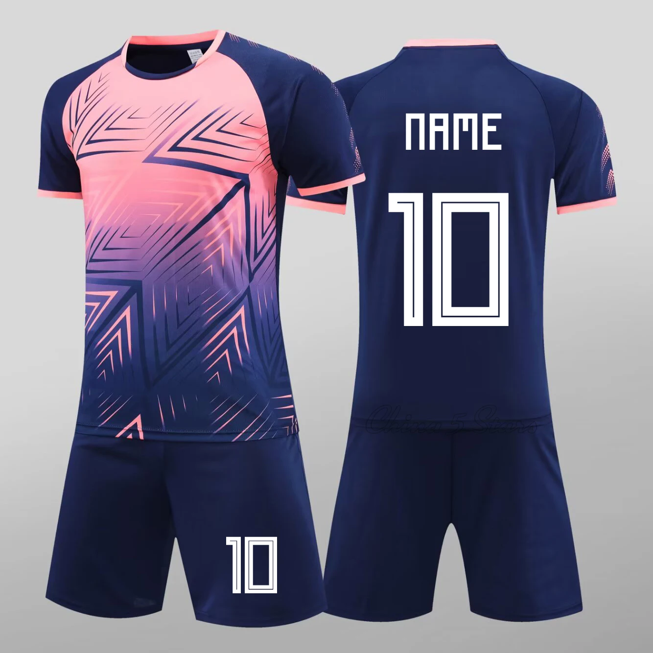 Students Football Jerseys DIY College Men Soccer Uniforms kick ball Clothes Women Futebol Sportswear Training Tracksuit Kits