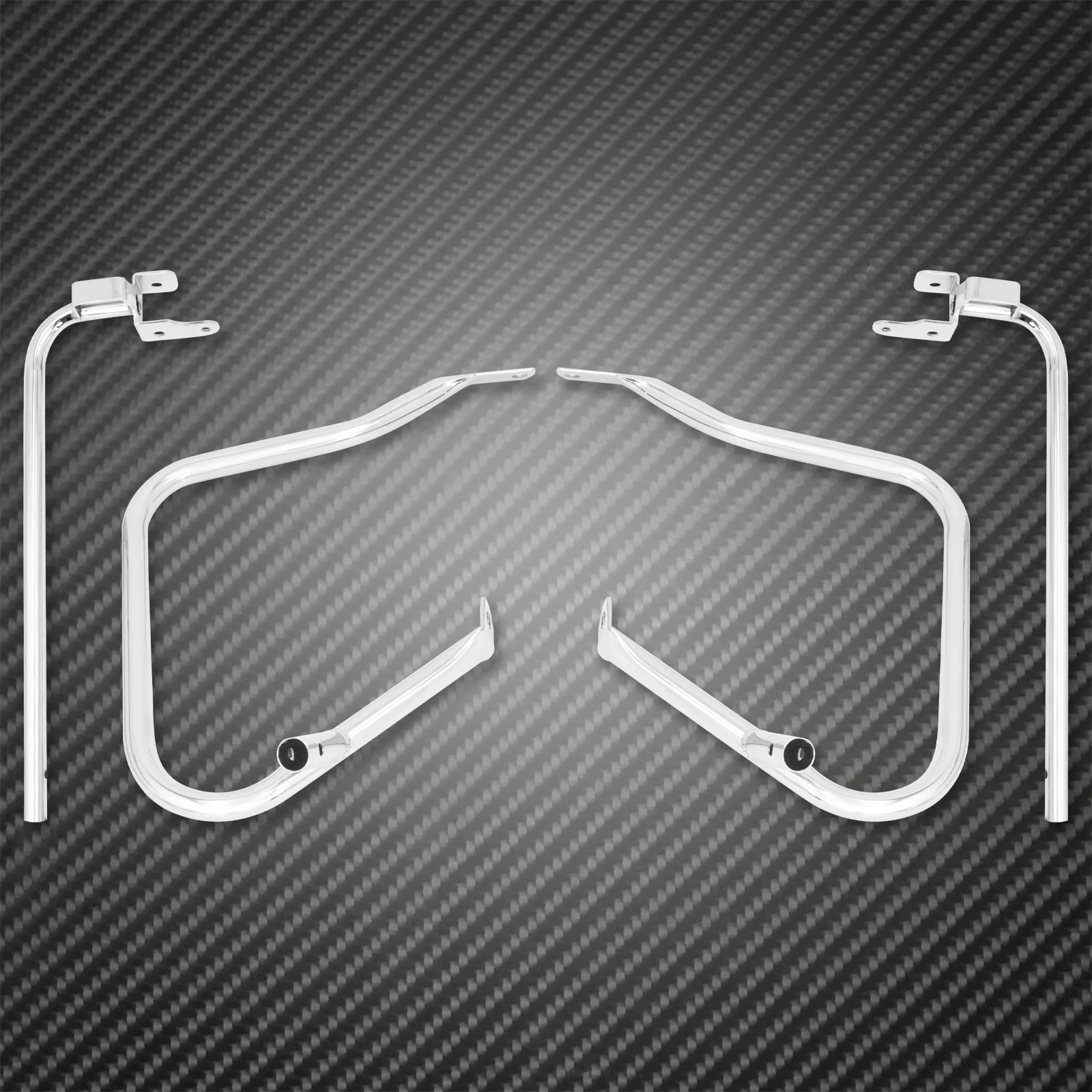 Motorcycle Saddlebag Bracket Guard Bars Chrome For Harley Touring Street Glide Road Glide Ultra Road King FLTRU FLHX 2014-2023