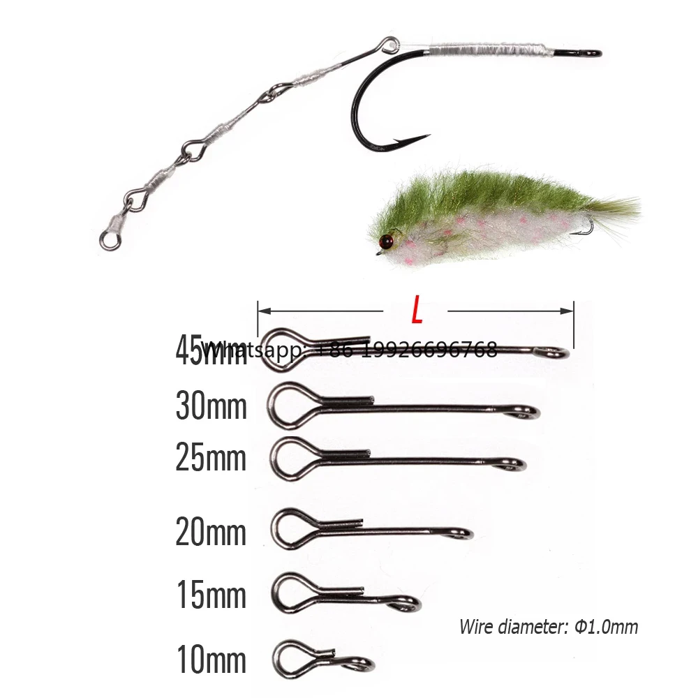 

Stainless Steel Articulated Fish-Spine Tail Shank Saltwater Streamers Finesse Changer Fly Tying Material factory