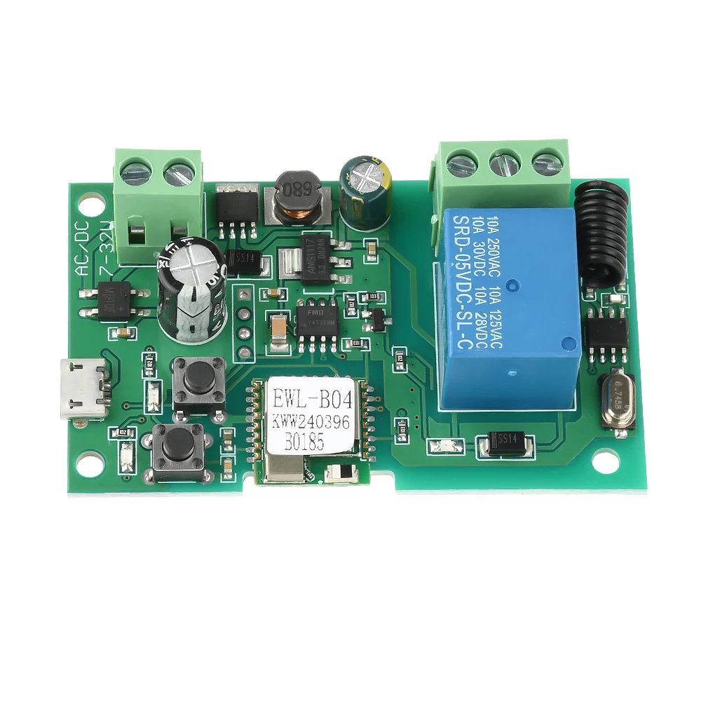 Yiweilian App Wifi Fernbedienung Relais Schalter Modul unterstützt 433MHz Fernbedienung automatische Verriegelung drahtlose Verzögerung Smart Home