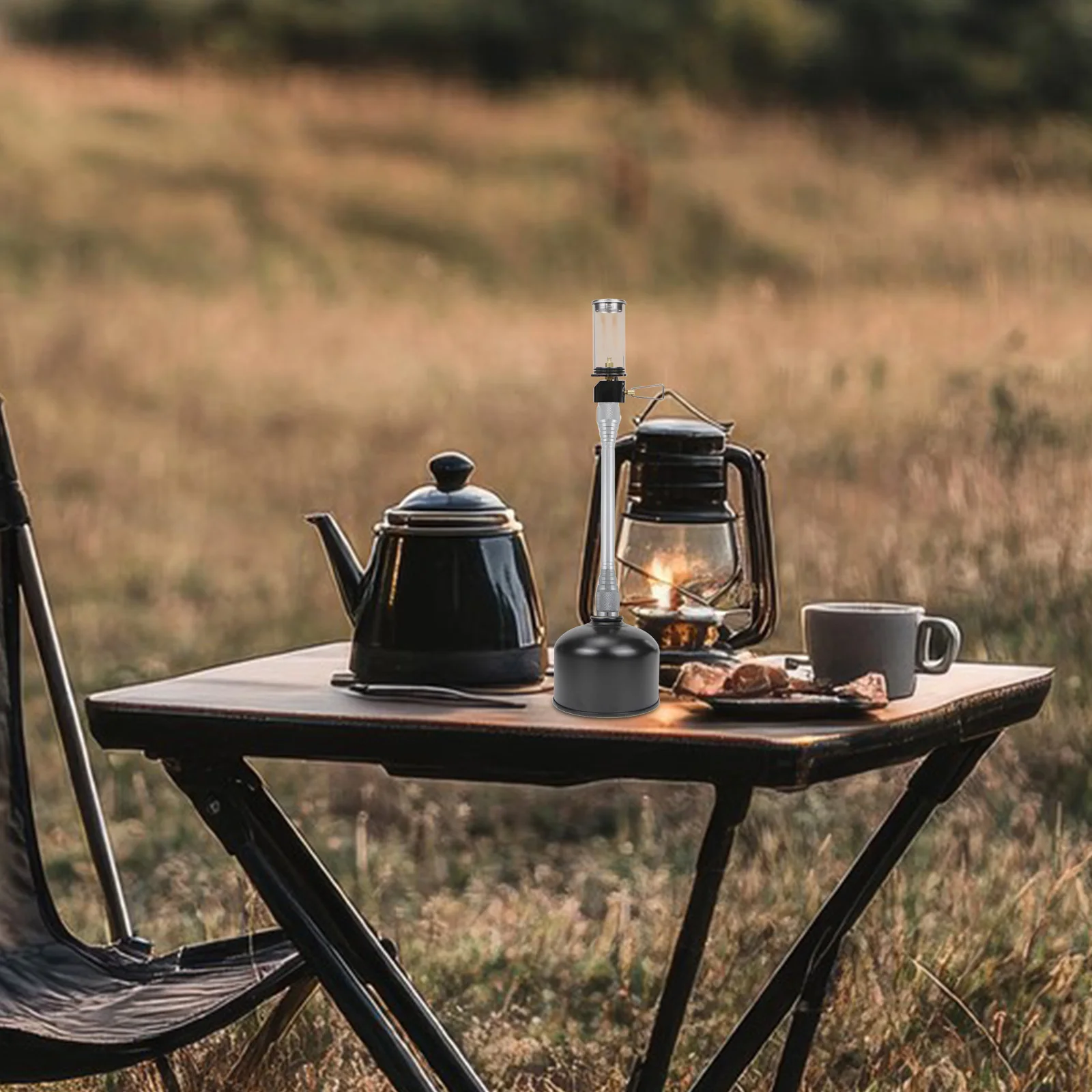 

Outdoor Lantern Extension Tube Portable Gas-Powered Tent Light Pole For Emergency Hiking Backpacking Aluminum Camping