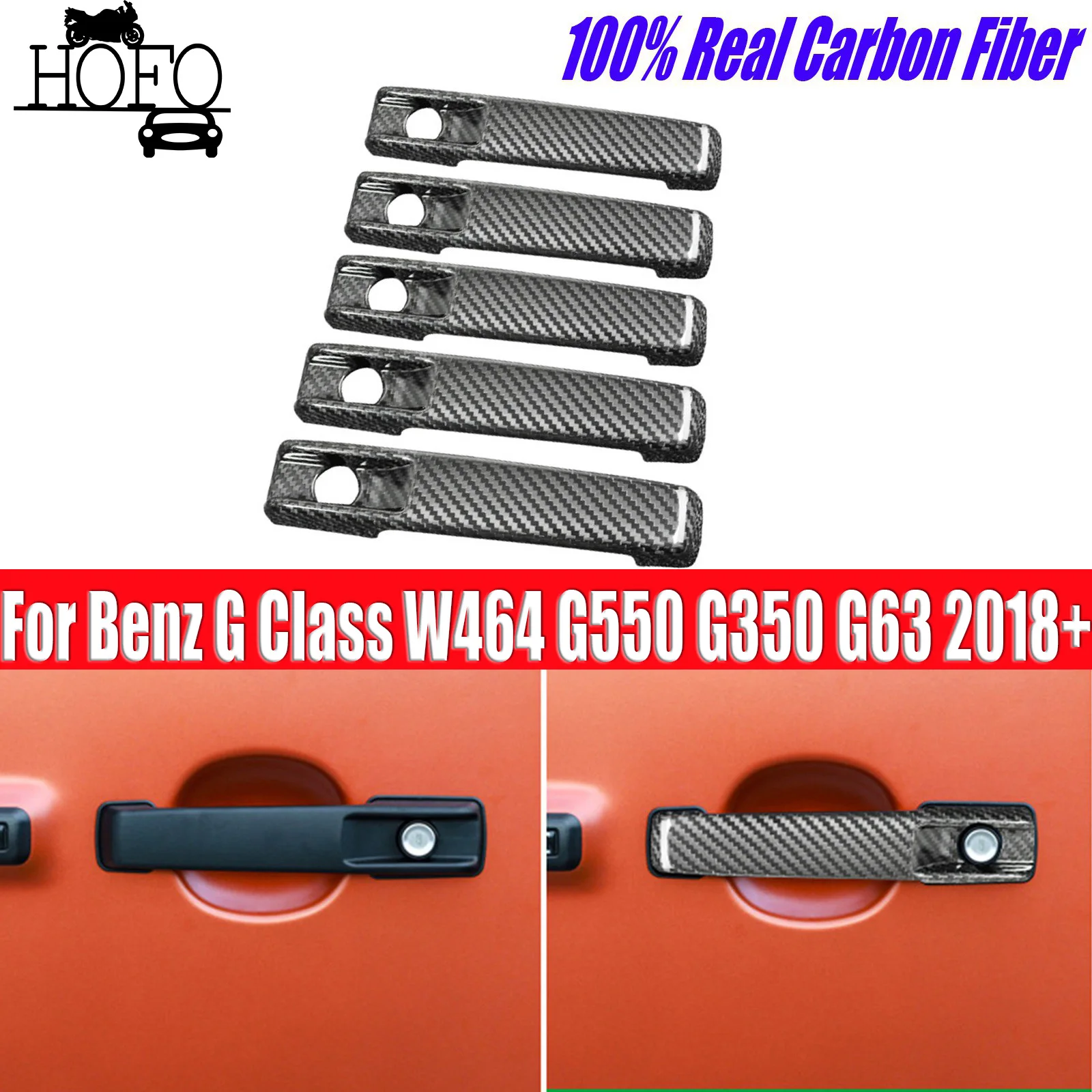 

Exterior Door Handle Cover Trim Real Carbon Fiber For Benz G Class W464 G550 G350 G63 2018+