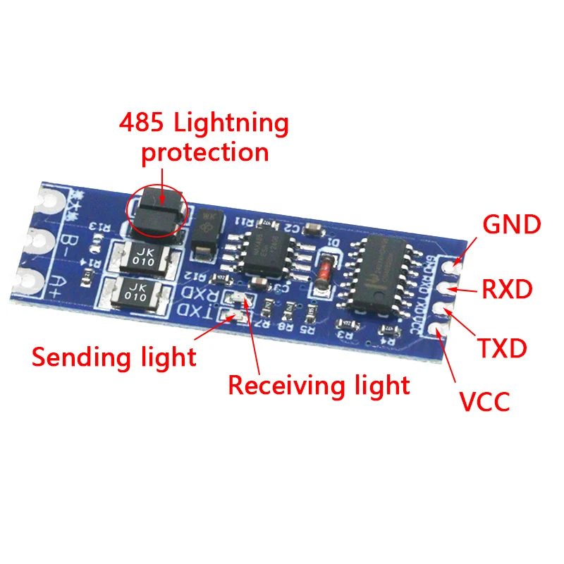 TTL Turn To RS485 Module Hardware Automatic Flow Control Module Serial UART Level Mutual Conversion Power Supply Module 3.3V 5V