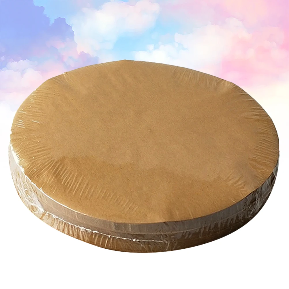 

100 Pcs Baking Paper BBQ Oil Proof Round Cake Pad Brown Cupcake Large Quantity Safe Odorless Practical Home Party Kitchen Bar