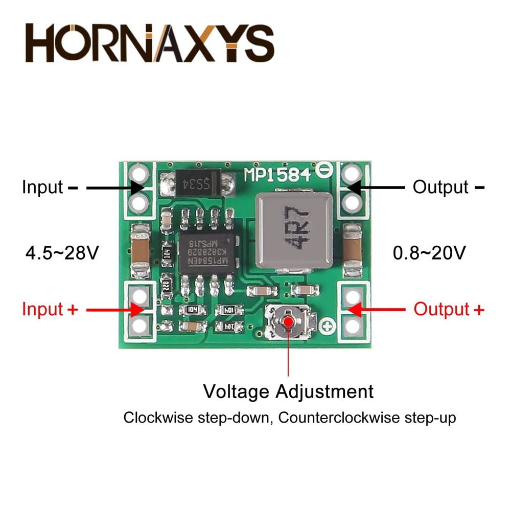 10PCS MP1584 DC-DC Step Down Power Supply Module MP1584EN 3A Adjustable Buck Converter for Arduino Replace LM2596 9V 12V 5V 3.3V