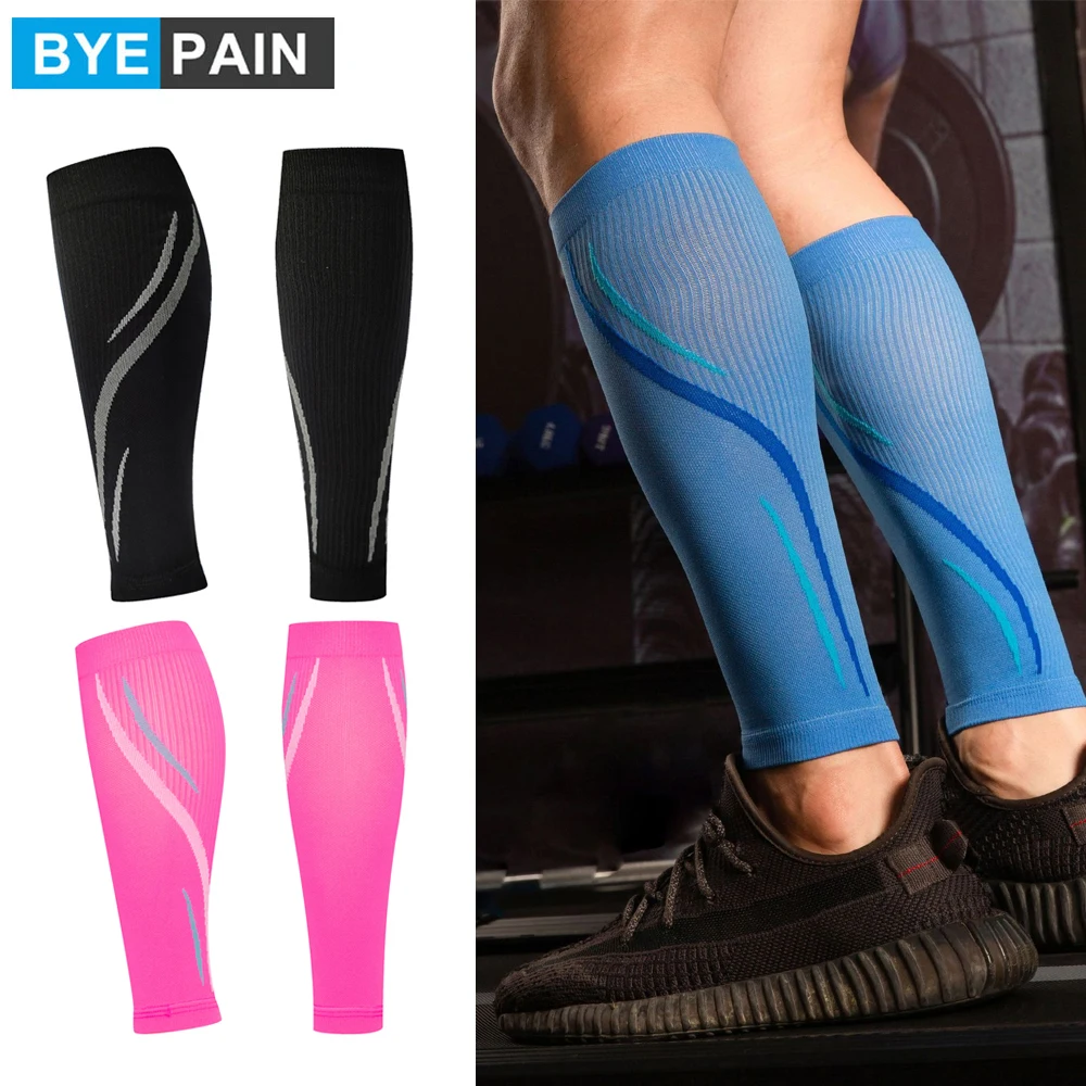 1Pair Calf Compression Sleeve Men and Women 20-30 mmHg, Shin Splint Compression Sleeve Socks for Varicose Veins Calf Sleeve