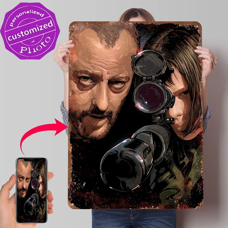 Leon and Mathilda Metal Poster Customized Wall Art Retro Vintage Metal Signs for Man Cave Decoration Home Decorations House Room