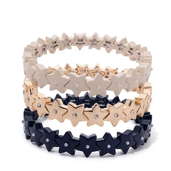 New Design Star Enamel Bracelet For Women Beaded Gold Color Bangle