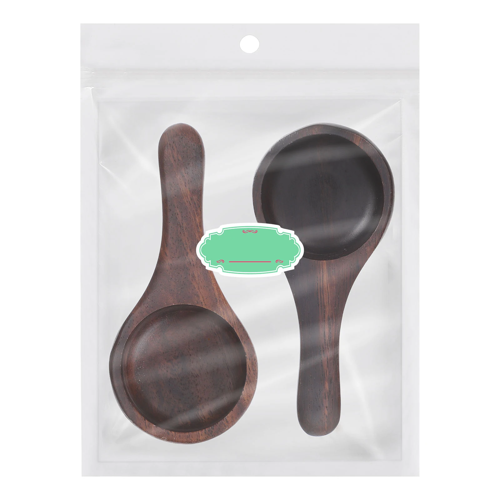 

2pcs Wooden Measuring Spoons Set Milk Powder Coffee Scoop Burrs- Utensils For Sugar Beans Tea Powder Home