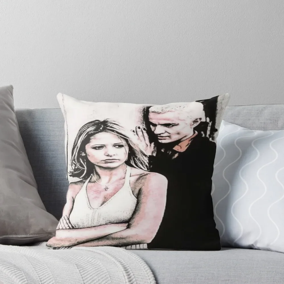 

Buffy and Spike Throw Pillow ornamental pillows Christmas Pillows Pillowcases Cushion Covers Sofa