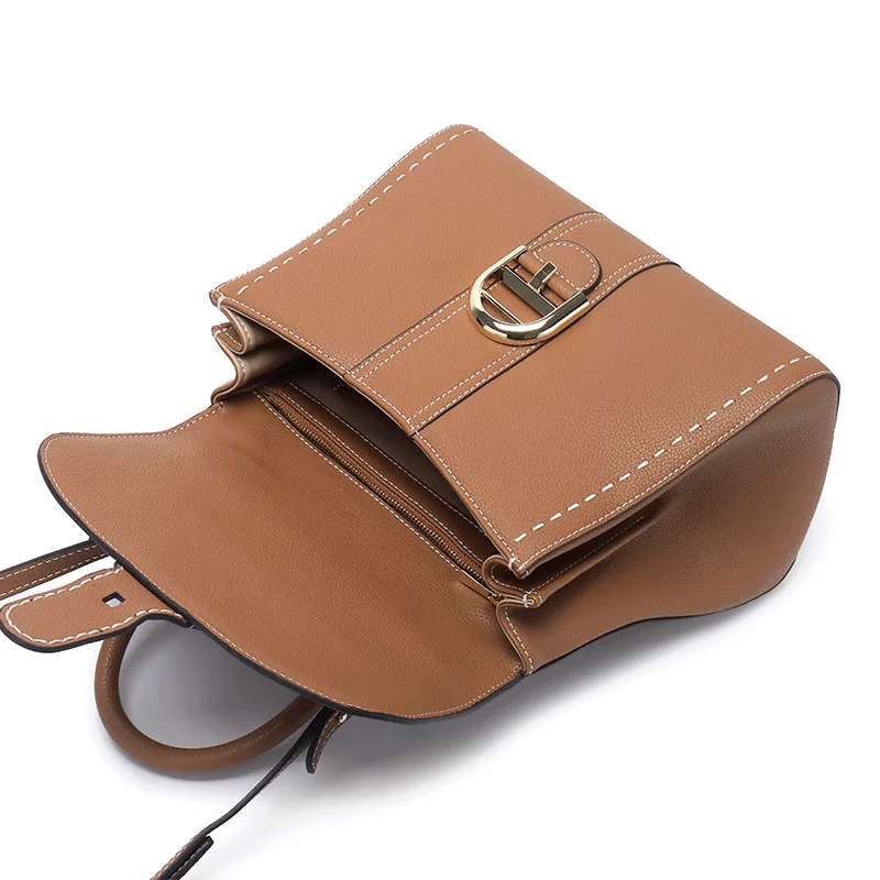 Luxury Brand Women‘s Handbags 2023 High Quality Top Layer Genuine Leather Shoulder Bag for Women Hand-stitched By A Master