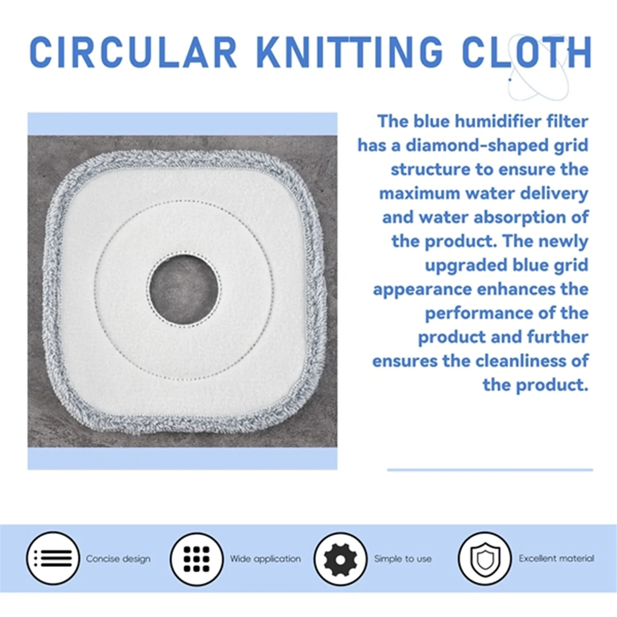 XFDE 10 Pezzi Panno Lavabile per Mop Joybos Spremere Mop Separazione Automatica Rotante Pulizia Pavimenti Mop Pad Panno