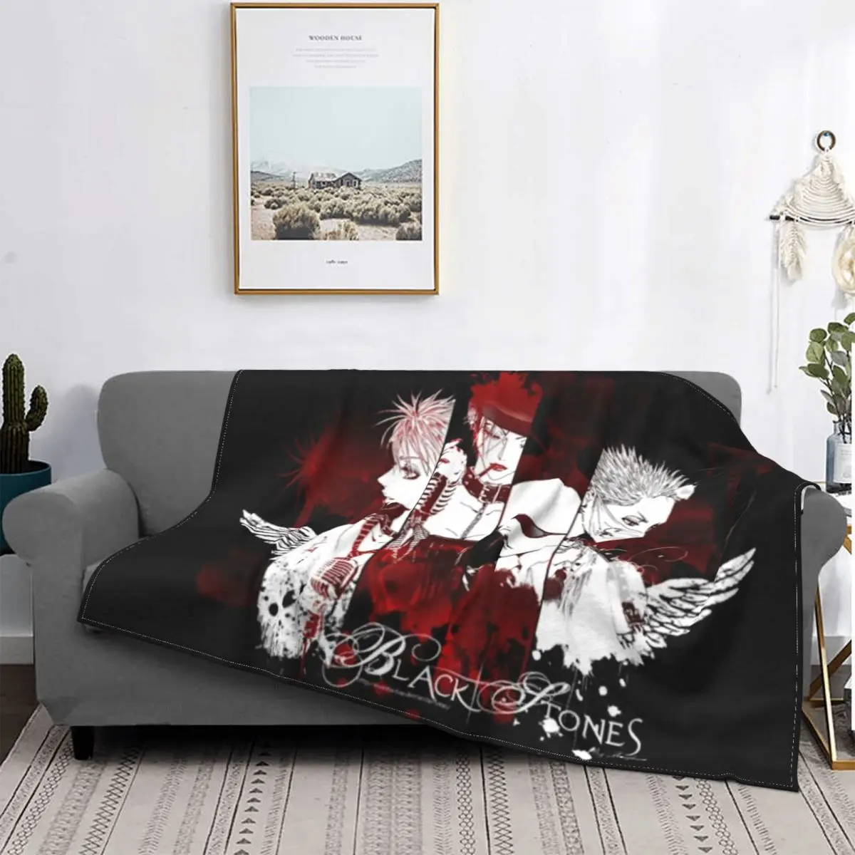 

Black Stones Anime Nana Osaki Punk Manga Blanket Flannel Throw Blanket Airplane Travel Decoration Ultra-Soft Warm Bedspreads