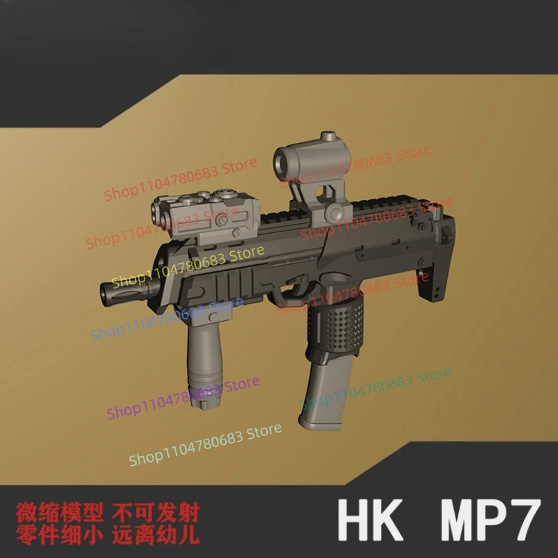 MOC Military Building Block Doll Mini Doll Accessories MP7 Submachine Gun Toy Gift Ornaments Collection