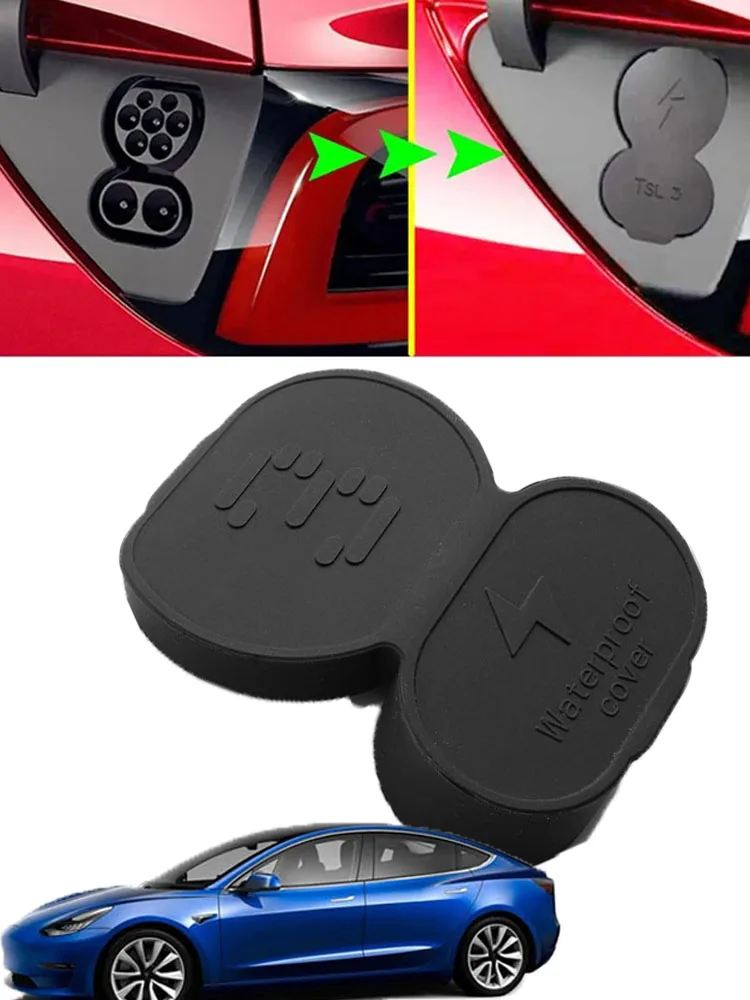 Couvercle de Protection du trou du chargeur en forme de Y, adapté à Tesla Model3/outil 2ème accessoires de voiture Standard, pièces couvercle de prise du Port de chargement