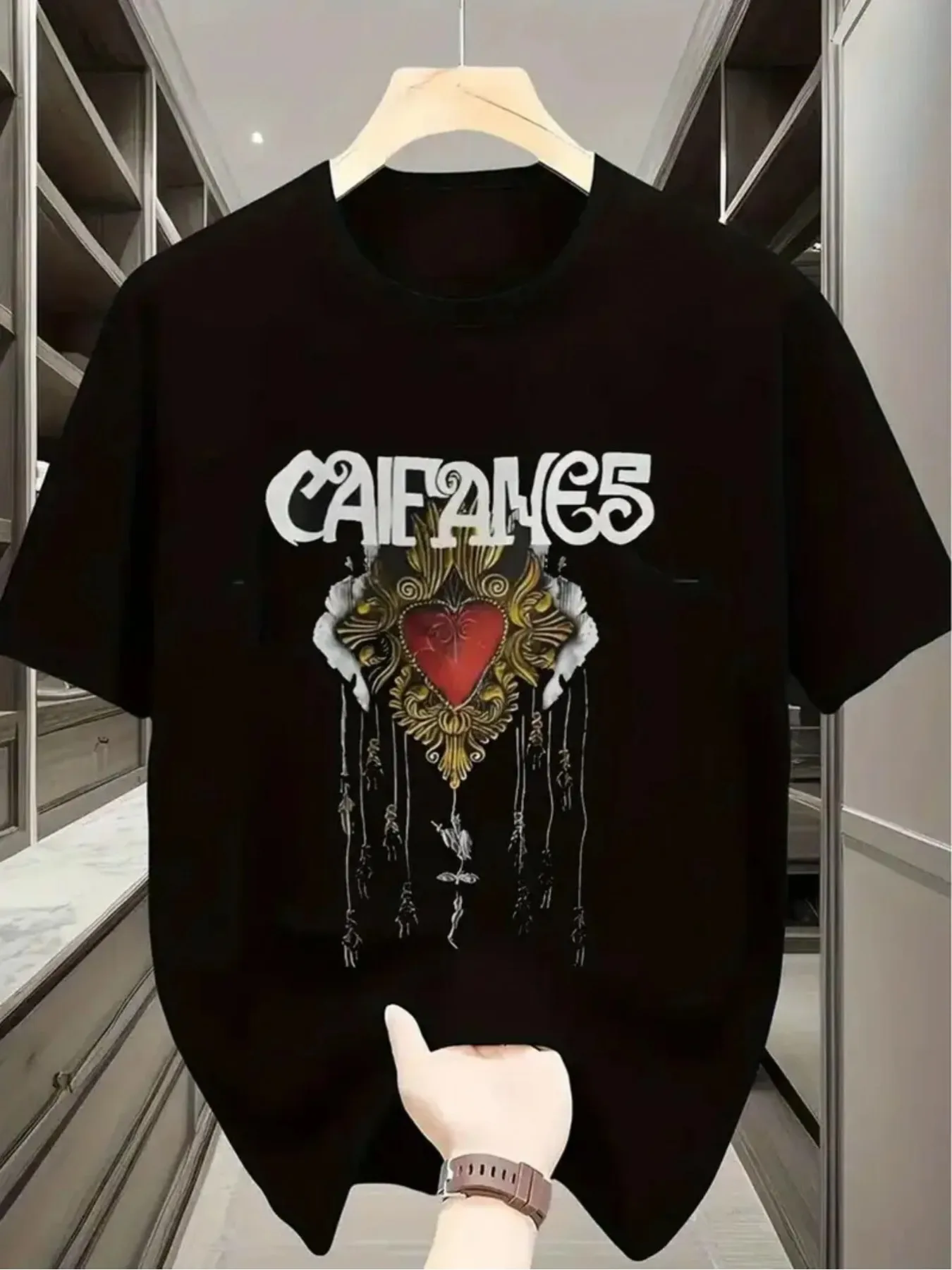 Men'S Gothic Style Graphic T-Shirt By Localcaifanes For Summer. Crafted From For Enhanced Comfort. This Tee Is Perfect For Fashi