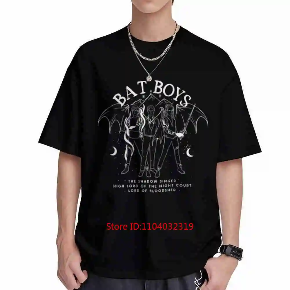 ACOTAR Bat Boys Rhysand Cassian Azriel Night Court Short Sleeve Tee 100% Cotton T-Shirt