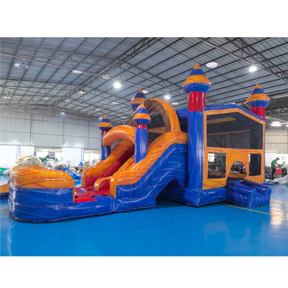 ！@THL Motorized Pool Lounger Foldable 8*4m PVC Inflatable Outdoor Water Park Pool Float