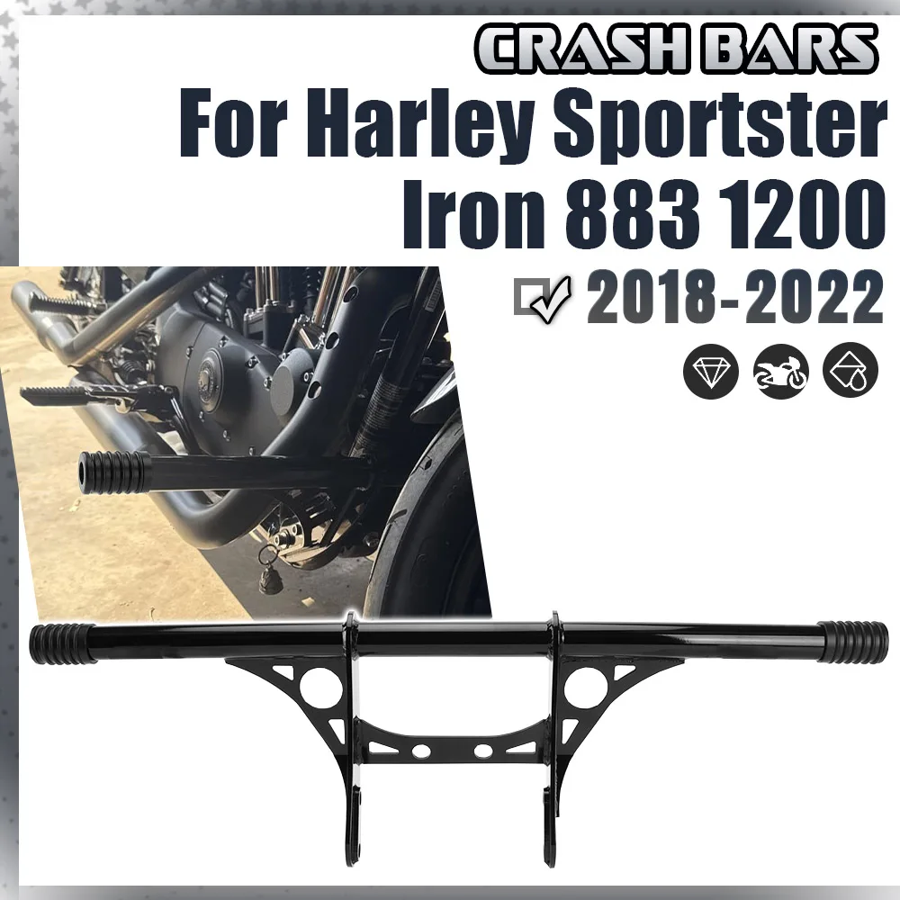 

Front Crash Bar Motorcycle Engine Guard Falling Protection For Harley Sportster Iron 883 1200 Sportster XL 883 1200 Iron 18-22