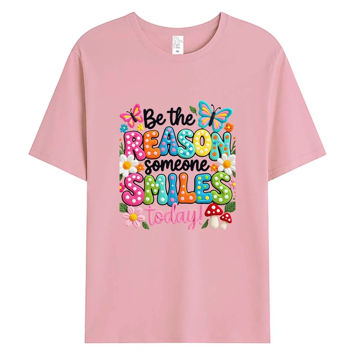 

Women's Tee Soft & Breathable Summer Lady Tops Loose Fit Fashion New Graphic Print Cotton T-shirt Short Sleeve Tshirt Crewneck