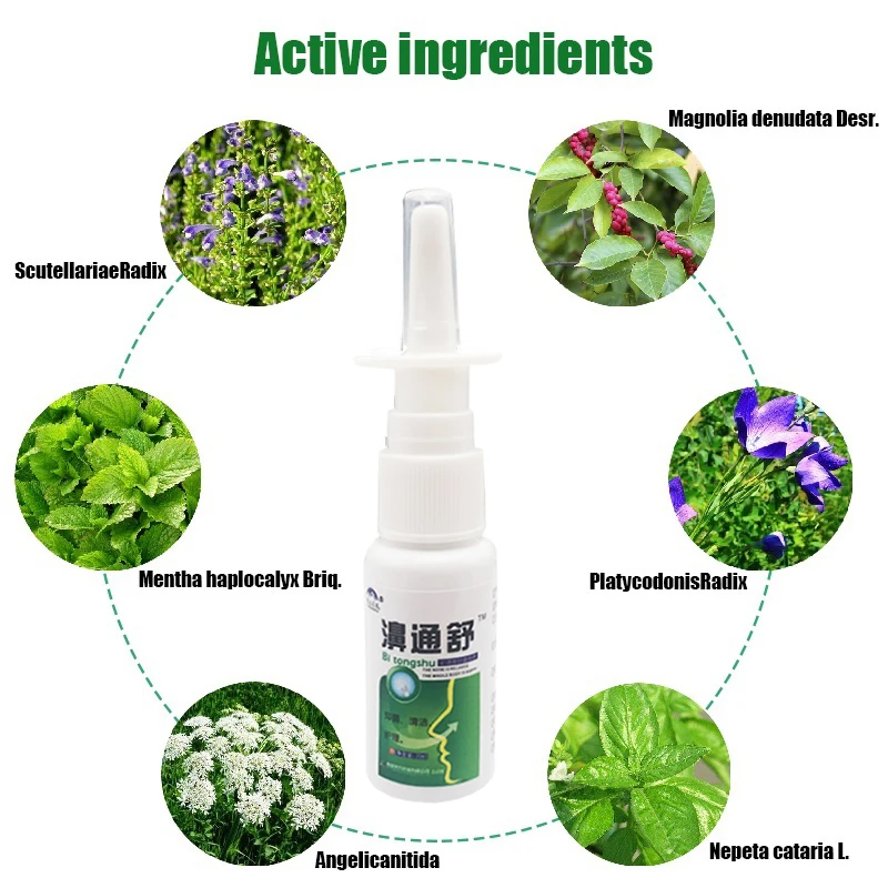 3/5/10pcs 100% Pure Herb Nasal Spray BP-2084