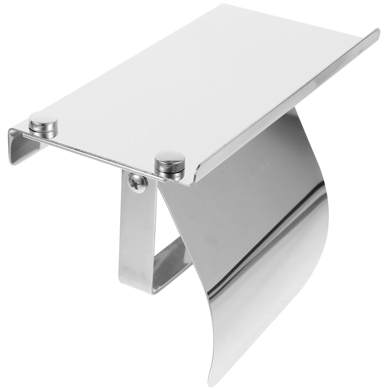 

1Set Toilet Paper Holder Stainless Steel Wall Mounted Roll Paper Holder Shelf Phone Storage Bathroom Tissue Rack Organizer