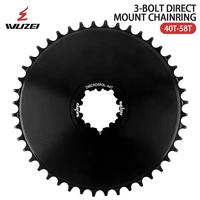 WUZEI-plato de bicicleta de grava de carretera compensada de 4,2mm, piñón AERO ancho estrecho 40T-58T para SRAM, manivela de montaje directo de 3 pernos 8 9 10 11 12S