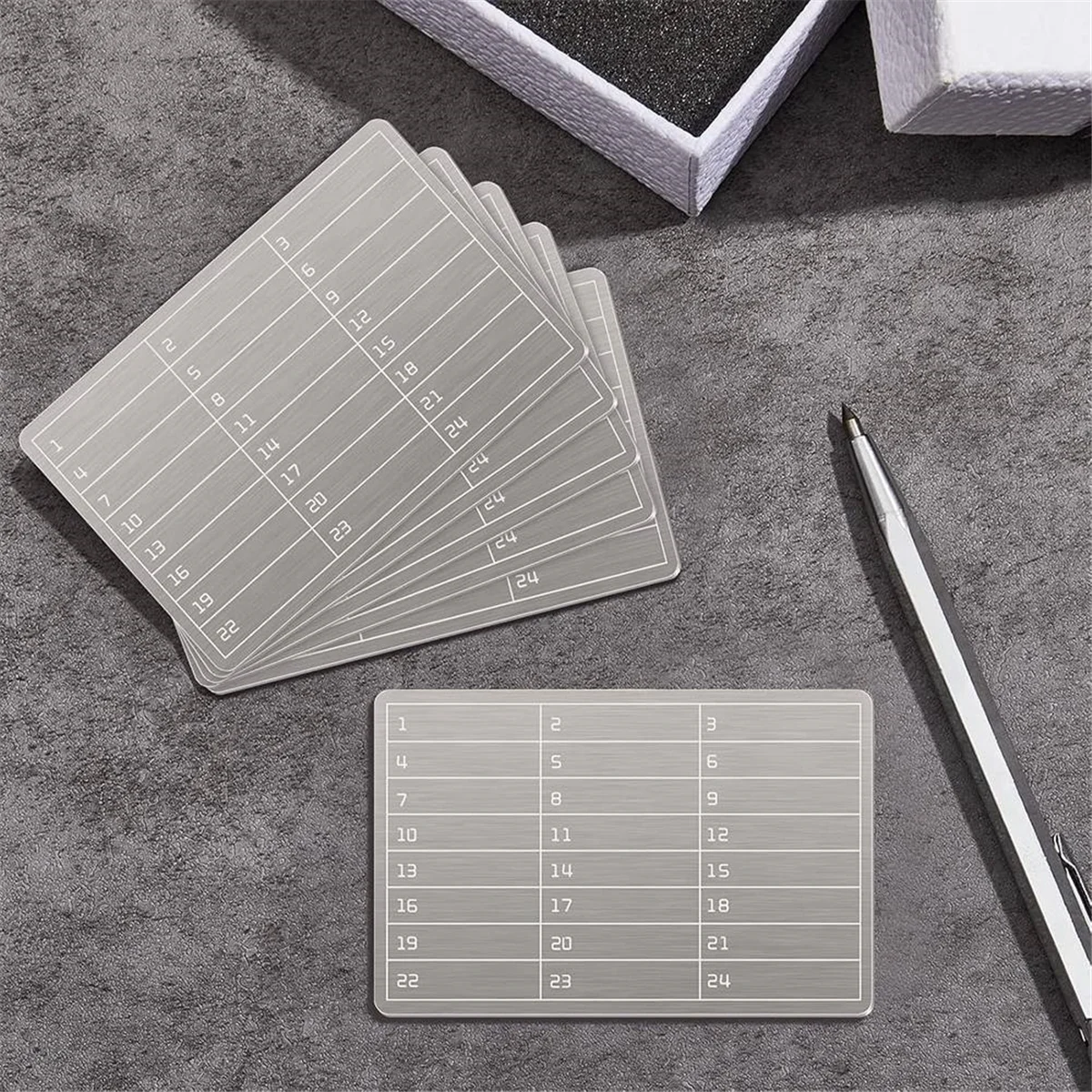 A83Z 6pcs Plates Stainless Steel Wallet Crypto Cryptocurrency Storage Crypto Wallet for Bitcoin Hardware Cold Backup