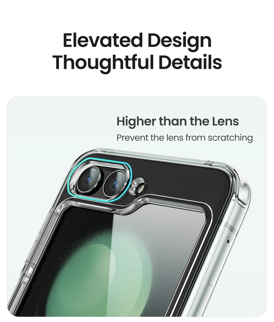 Toocki Transparente TPU-Telefonhülle für Samsung Galaxy Z Flip 6, 5, 4, 3, 5G, stoßfeste Abdeckung für Samsung Z Flip 6, 5 4 – Detail 7