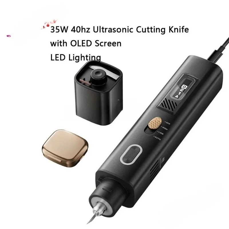 Portable 35W Ultrasonic Cutter Pen 40kHz OLED Display LED Lighting Multi-Function Cutting Polishing Tool