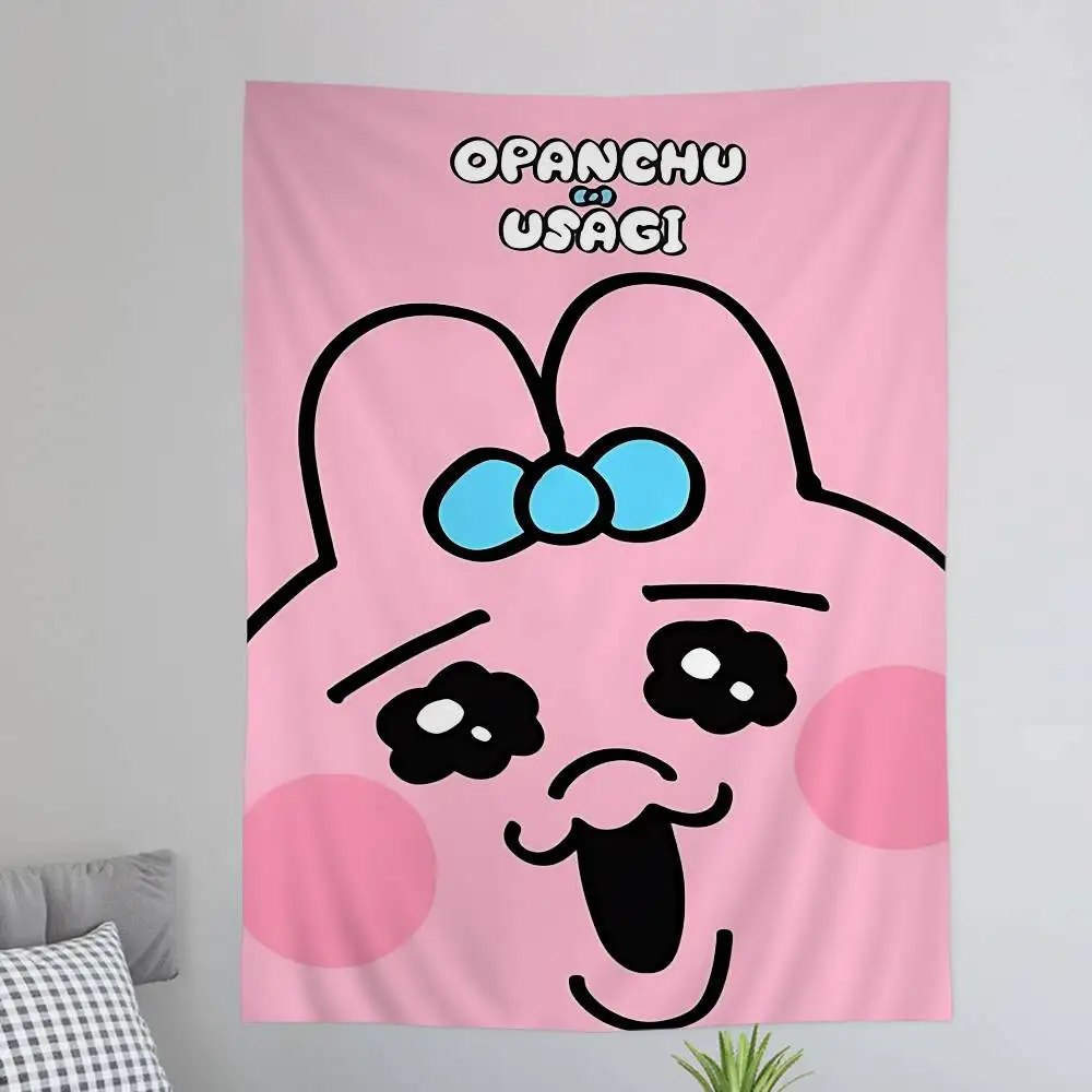 Cute O-Opanchu U-Usagi Hanging Bohemian Tapestry Indian Buddha Wall Decoration Witchcraft Bohemian Hippie Cheap Hippie Wall