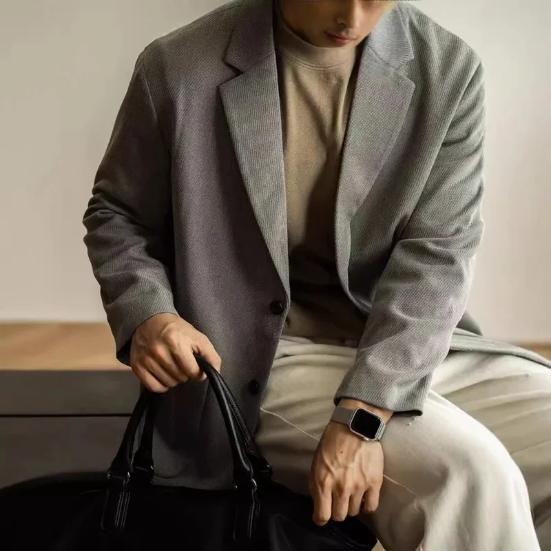 ACOMOSON Top Quality EU US Size Business Suit Men Blazer and Pants Set-Lightweight Breathable Casual Blazer Suit