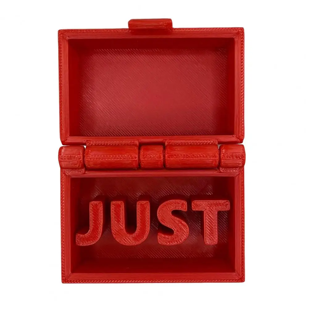 Just in Case Prank Box Funny Pun Box A Small Box with The Inside Word Just Home Office Table Decoration Gag Gift for Him or Her