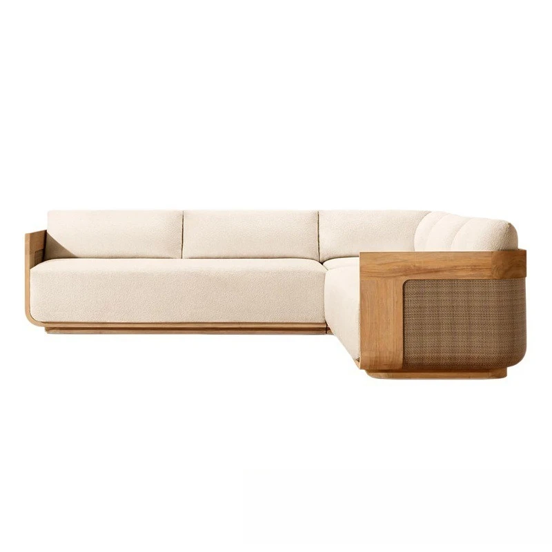 

Garden Leisure Homestay Outdoor Outdoor Villa Hotel Rattan Solid Wood Sofa