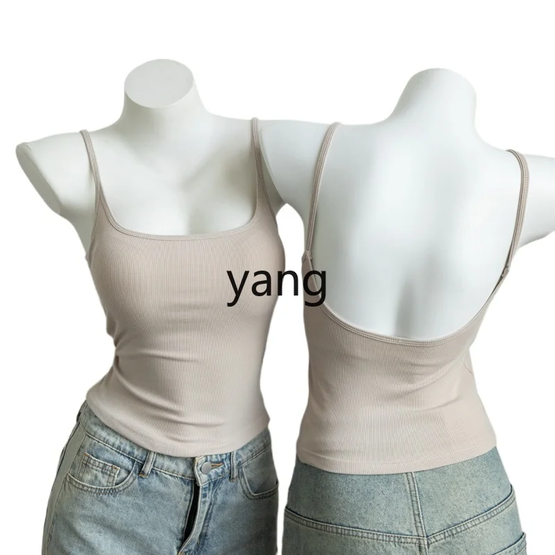 

CX white opaque sling vest with summer outer wear with chest pad and beautiful back bra integrated