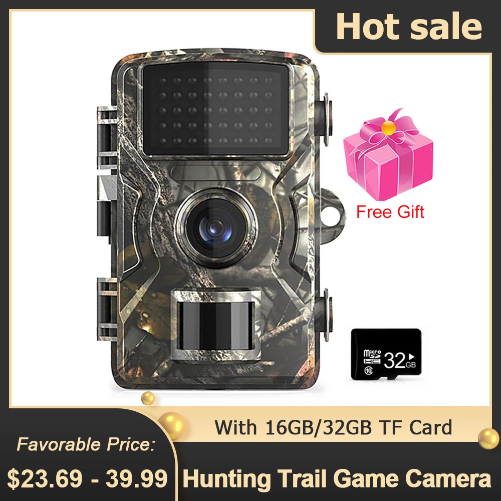 16/36MP 1080P Wildlife Hunting Trail Game Camera Motion Activated Security Camera IP66 16GB/32GB TF Card Hunting Scouting Camera