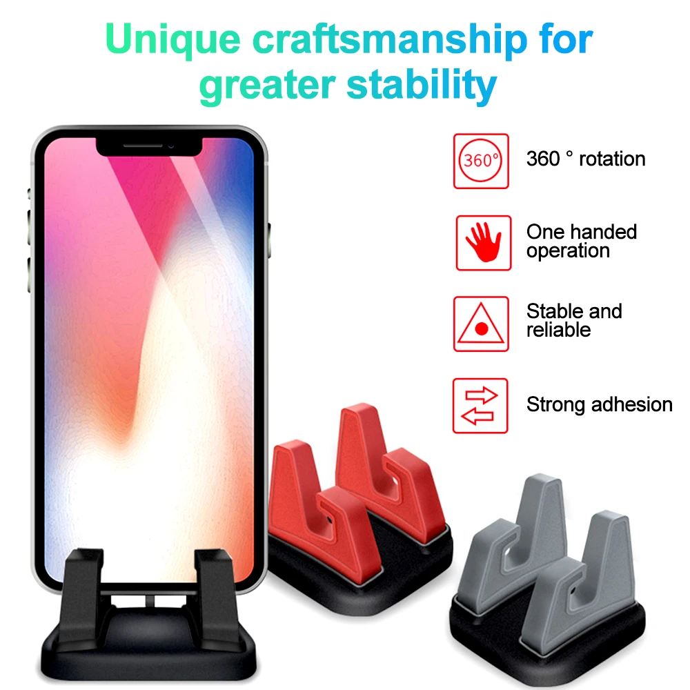 360 graden draaibare auto mobiele telefoon houder dashboard GPS-ondersteuning herbruikbare siliconen telefoonhouder antislip pad mat voor GPS-navigatie