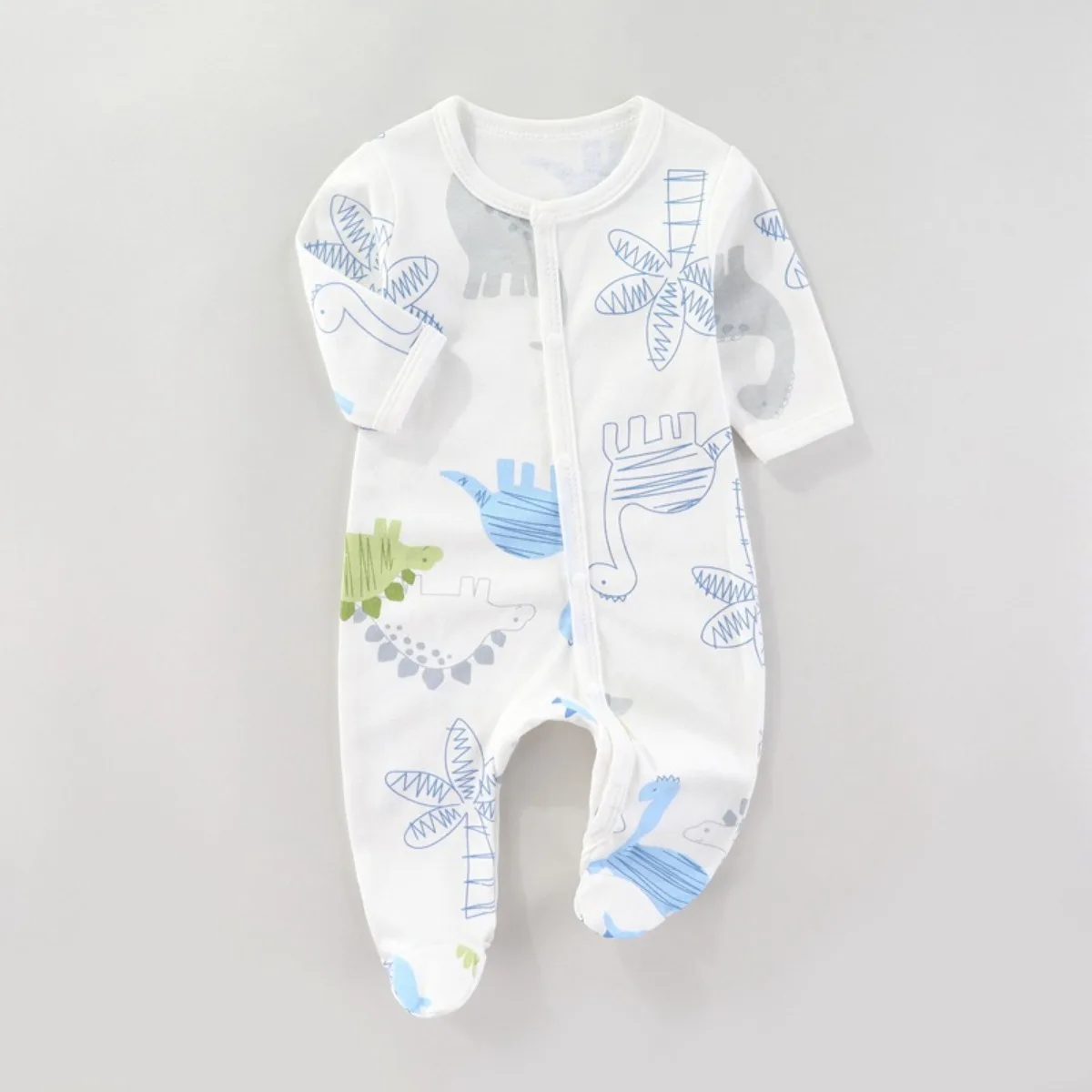 

0-9 Month Infant Pure Cotton Comfortable Babygro Clothes Baby Boy Girl Spring Fall Cute Jumpsuit Toddler Daily Bodysuit Clothes