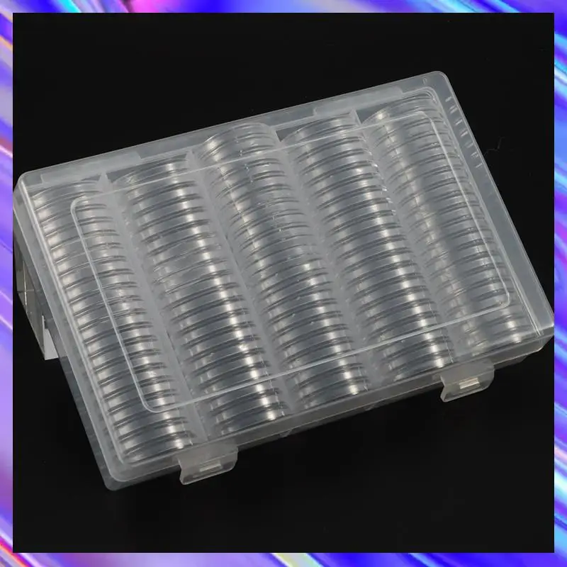 Suporte de moeda de 17/20/25/27/30mm, cápsulas de moeda de prata de 200 peças com junta de espuma, caixa de moeda profissional