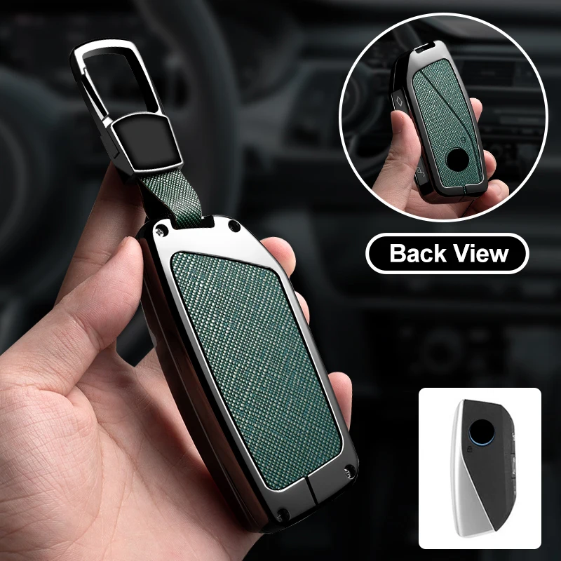 Zinc Alloy Car Key Case Cover for BMW X1 U11 X7 G07 XM G09 i7 7 Series G70 LCI iX I20 U06 G81 M3 2023 Protector Accessaries