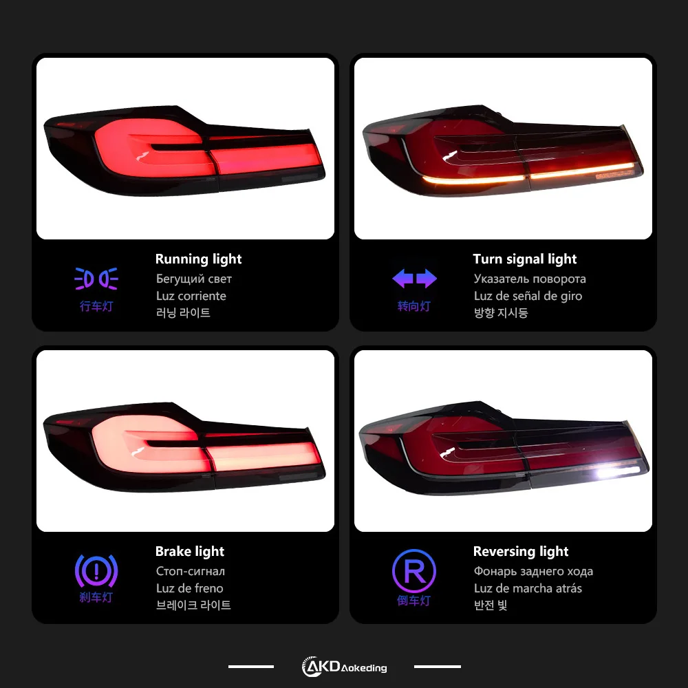 Car Lights for BMW G30 G38 2018-2022 5 Series LED Auto Taillight Assembly Upgrade 2022 Newest Dynamic Signal Lamp Accessories