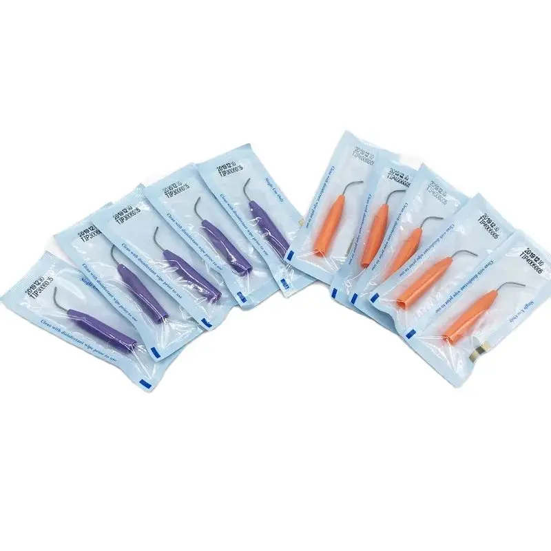 Puntas de trabajo desechables para láseres dentales de 2,5 W y 7W, 300um, 400um, 5mm y 10mm de longitud, 100 unidades por lote