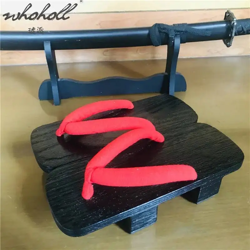 WHOHOLL Mann Japanische Geta Sommer Hausschuhe Mann Frauen Unisex Flip-Flops Clogs Inuyasha Kikyo Cosplay Kostüme Schuhe