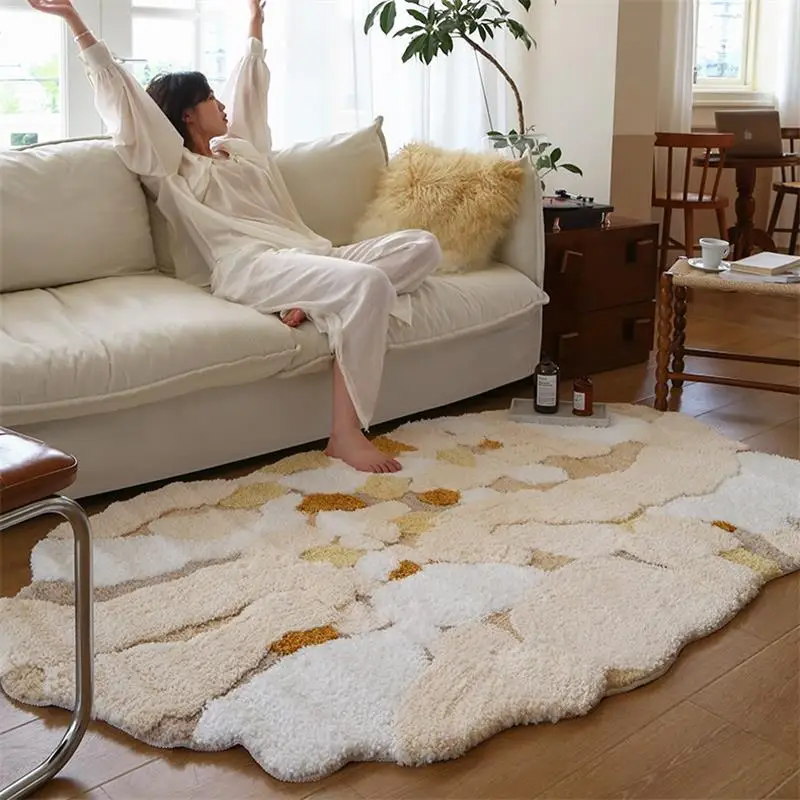 

Senior Irregular Carpet For Living Room Home Soft Rugs For Bedroom Nordic Warm Sofa Coffee Table Floor Mat Kids Room Carpet