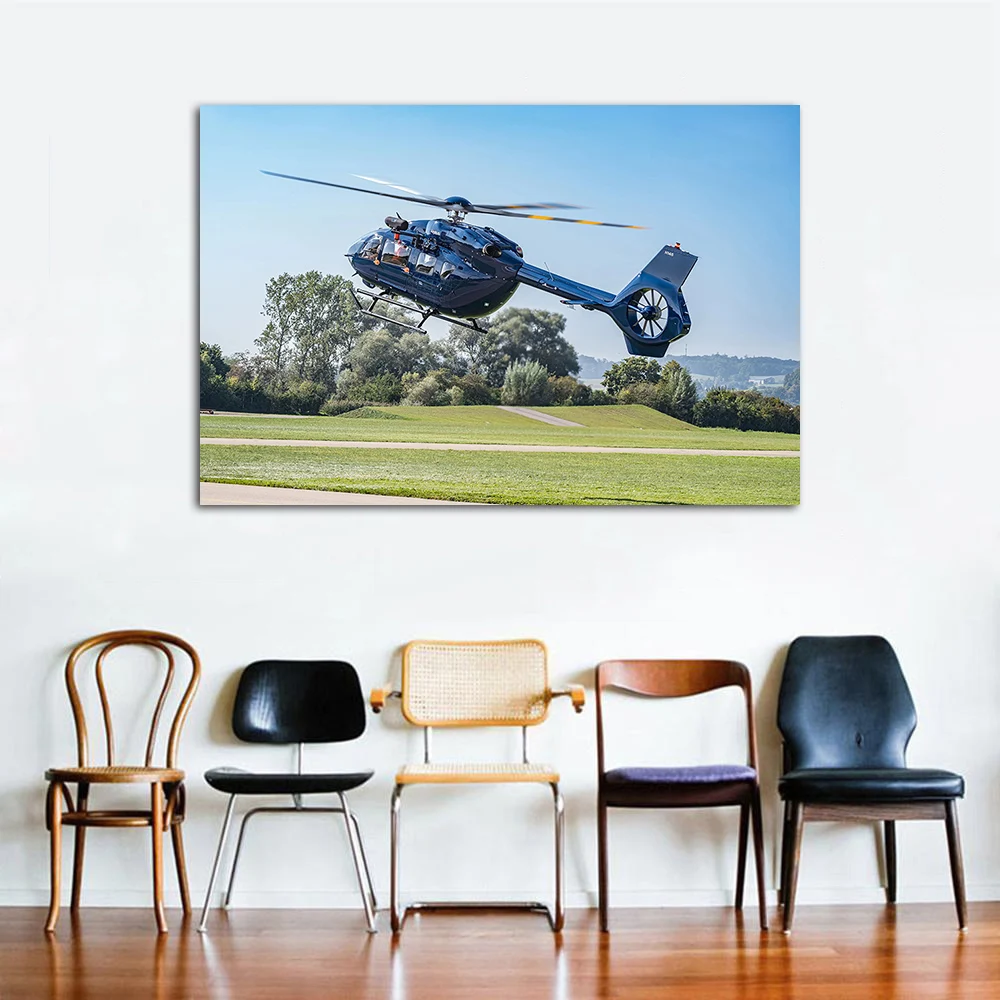 Airbus H145 Helicopter Posters and Print HD Canvas Painting Wall Art Picture for Living Room Home Decor