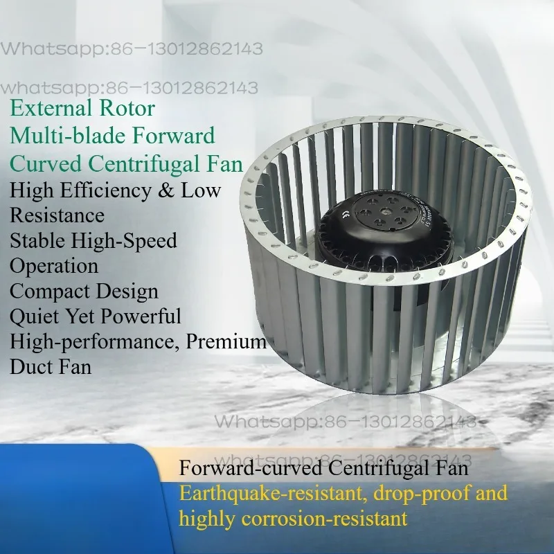 Low Noise Centrifugal Fan Forward Curved Impeller AC DC Brushless External Rotor Motor Copper Core High Speed Precision Bearing