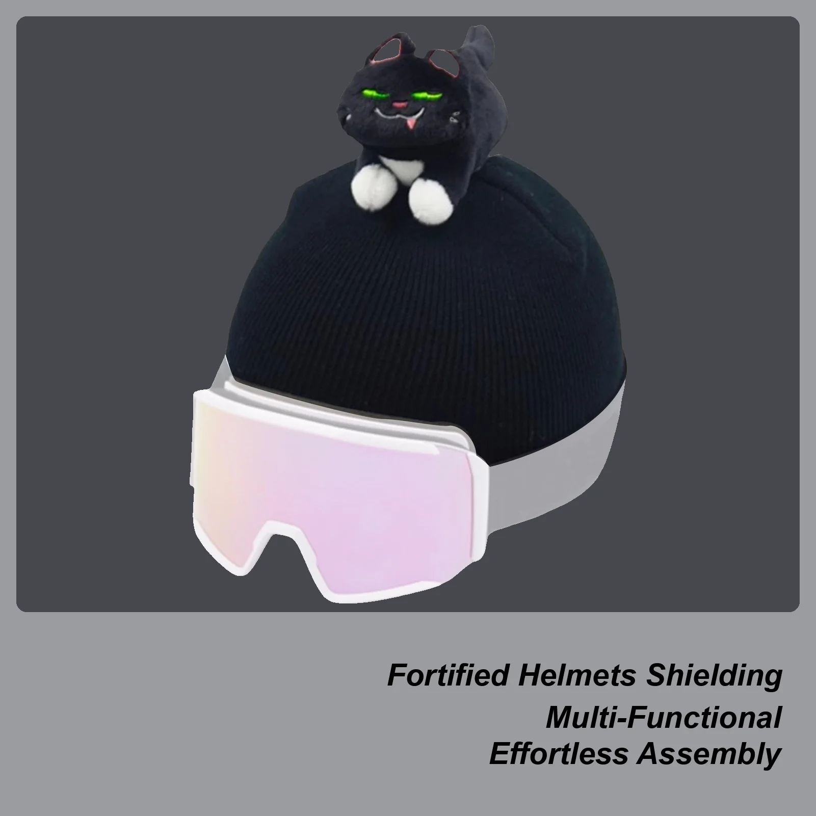 

Чехол и Балаклавы для лыжного шлема с кошачьим дизайном, милая моющаяся флисовая подкладка для мужчин, женщин, детей, велоспорта и зимних видов спорта