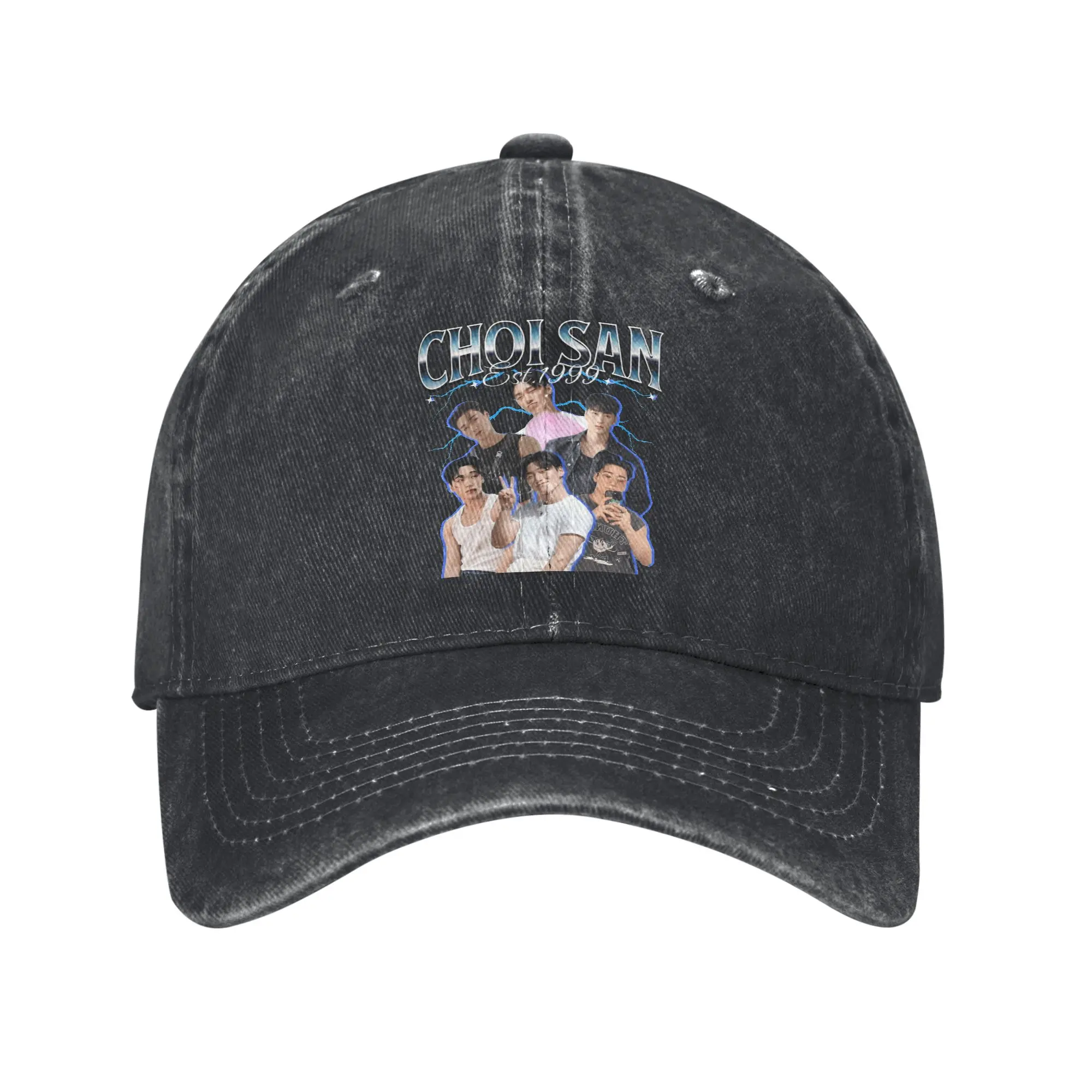 Kpop A-AteezS San 90s Sun Baseball Cap  Female Male Design Trucker Hat Summer Fashion Kpop Rock Adjustable Snapback Cap