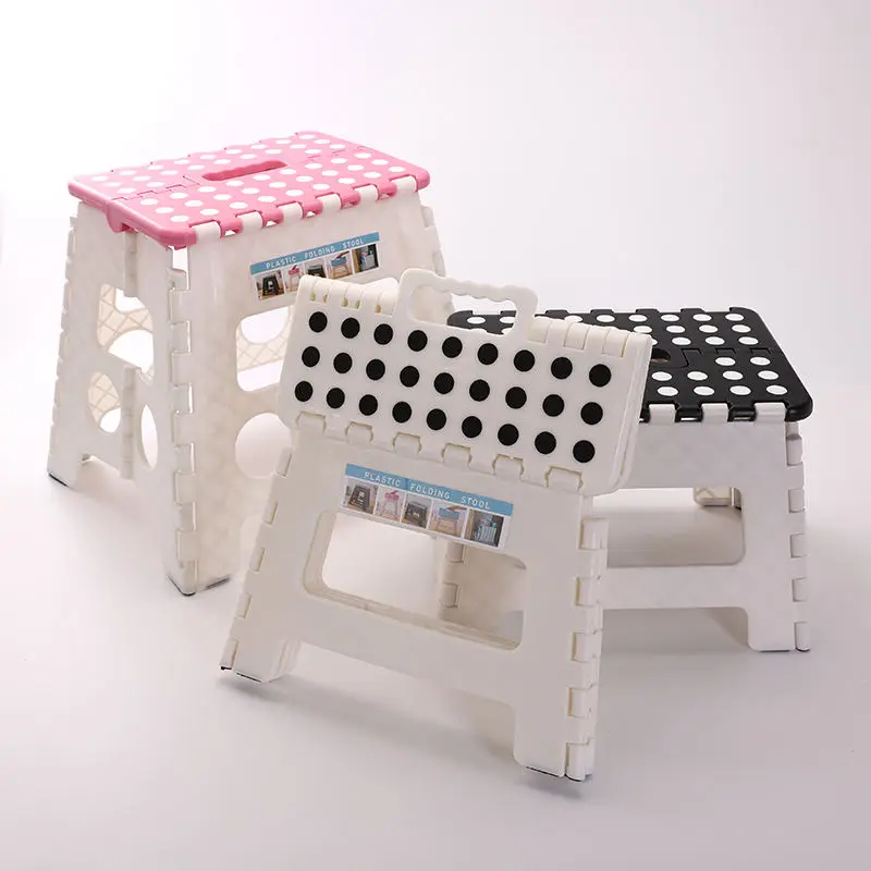 

Folding Stool Extra Thick Plastic Portable Seat for Bathroom Shower Garden and Outdoor Compact Storage Design